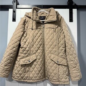London Fog Women's Quilted Tan Jacket Size XXL